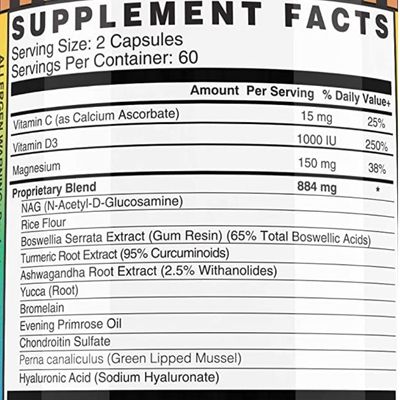Flex Protex Supplement Facts